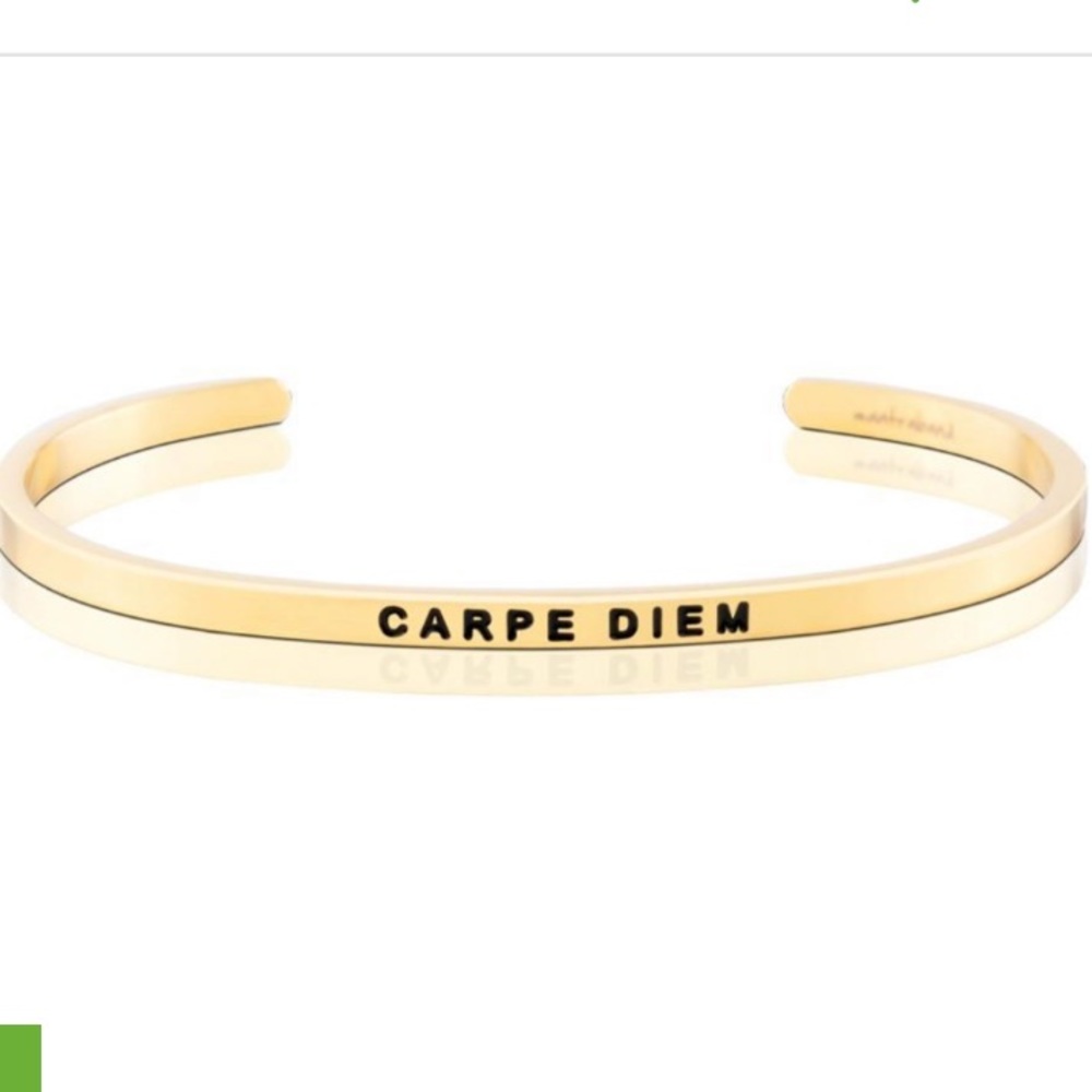 MANTRABAND gold carpe diem bracelet